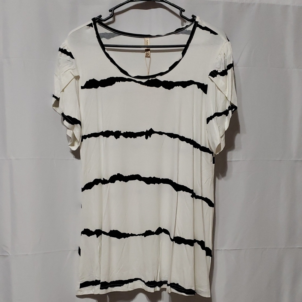 Anymeet Woman Summer Tunic Top Short Sleeve Casual Dressy Chiffon Tee